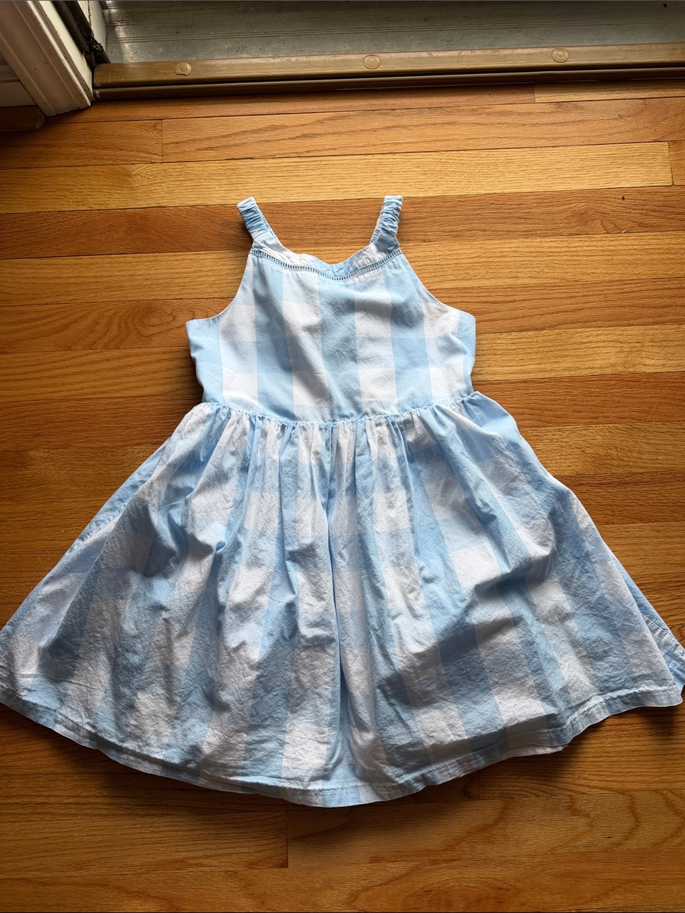 Tahari Light Blue Gingham Sundress for Girls